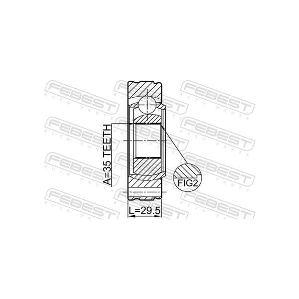 Led, kardanaxel Febest 2011-JLSHA FEBEST Led, kardanaxel Febest 2011-JLSHA FEBEST