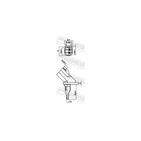 ABS-givare, Sensor, hjulvarvtal, Framaxel Febest 21606-001 FEBEST