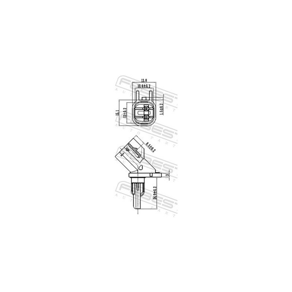 ABS-givare, Sensor, hjulvarvtal, Framaxel Febest 21606-002 FEBEST