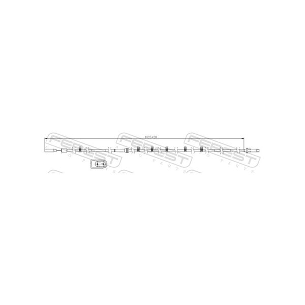 ABS-givare, Sensor, hjulvarvtal, Bakaxel höger Febest 21606-005 FEBEST