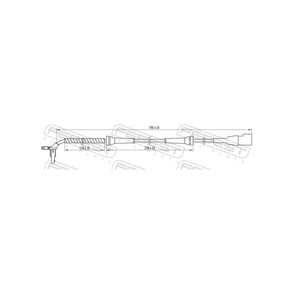 ABS-givare, Sensor, hjulvarvtal, framaxel höger Febest 21606-008 FEBEST