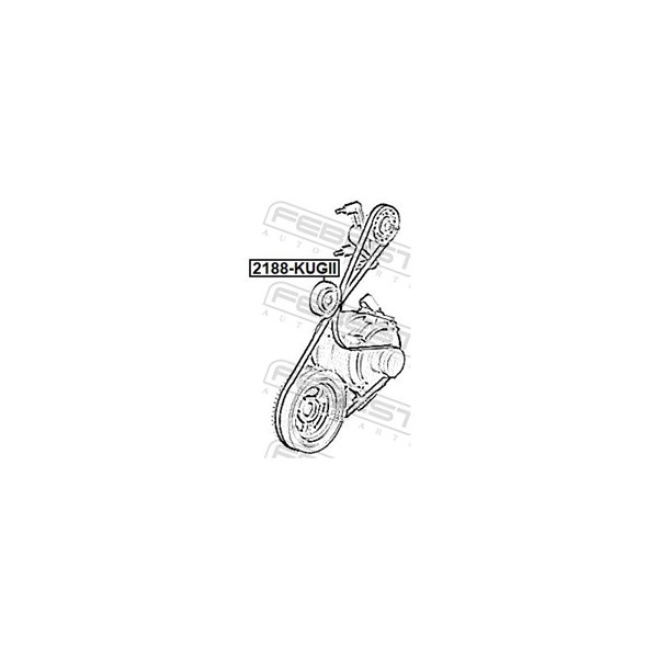 Styrrulle, drivrem Febest 2188-KUGII FEBEST Styrrulle, drivrem Febest 2188-KUGII FEBEST