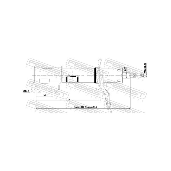 Stötdämpare Gastryck, framaxel höger Febest 22110-001FR FEBEST Stötdämpare Gastryck, framaxel höger Febest 22110-001FR FEBEST
