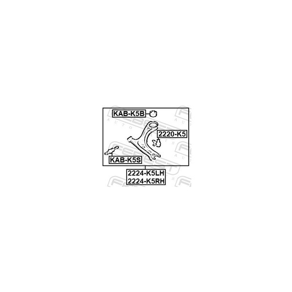 Kulled / Spindelled, Framaxel Febest 2220-K5 FEBEST Kulled / Spindelled, Framaxel Febest 2220-K5 FEBEST