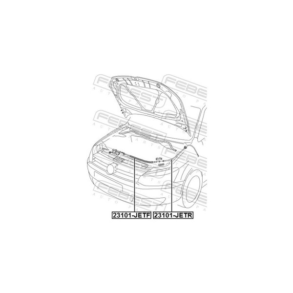 Vajer, motorhuv Febest 23101-JETF FEBEST Vajer, motorhuv Febest 23101-JETF FEBEST