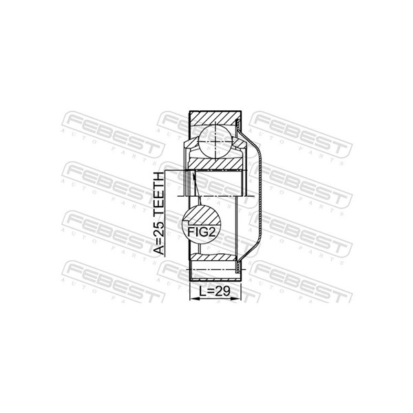 Led, kardanaxel Febest 2311-TOUARFSHA FEBEST Led, kardanaxel Febest 2311-TOUARFSHA FEBEST