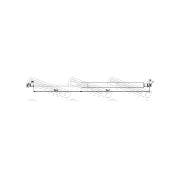 Gasfjäder, motorhuv Febest 23117-001 FEBEST