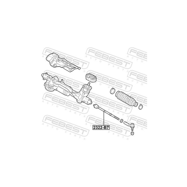 Styrled, inre, Framaxel Febest 2322-B7 FEBEST