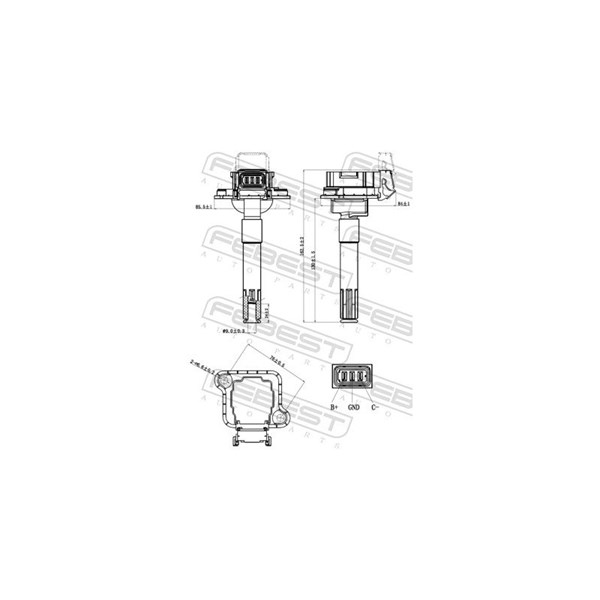 Tändspole Febest 23640-008 FEBEST Tändspole Febest 23640-008 FEBEST