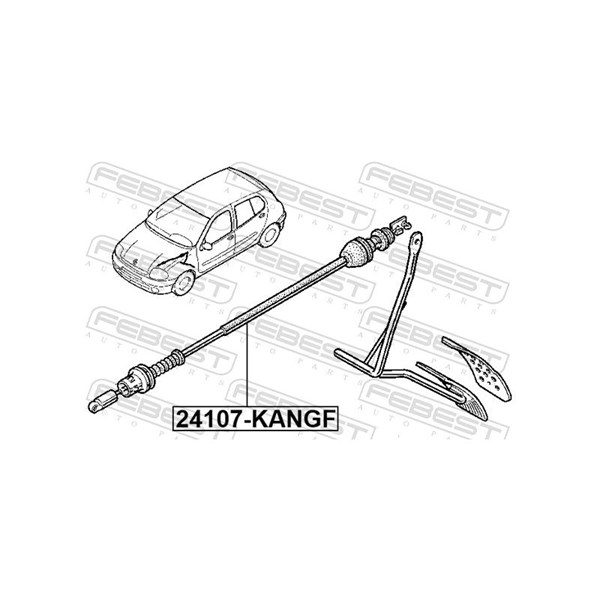 Gasvajer Febest 24107-KANGF FEBEST