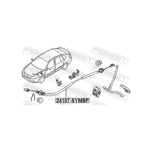 Gasvajer Febest 24107-SYMBF FEBEST