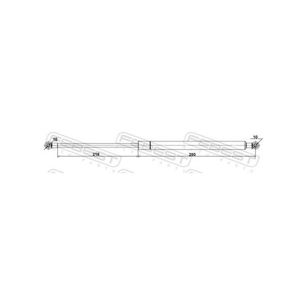 Gasfjäder, motorhuv Febest 24117-001 FEBEST