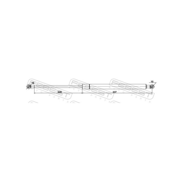 Gasfjäder, motorhuv Febest 24117-002 FEBEST