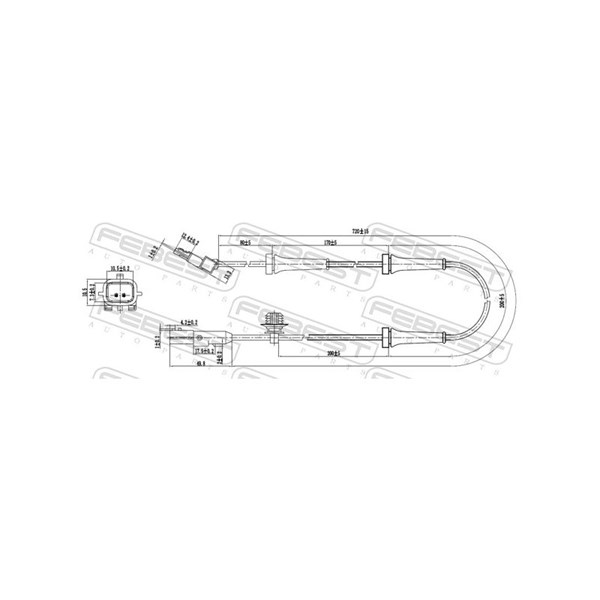 ABS-givare, Sensor, hjulvarvtal, Framaxel Febest 24606-009 FEBEST