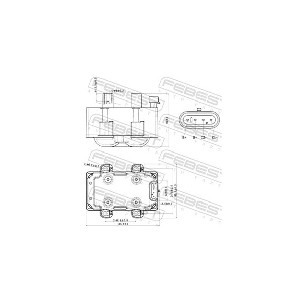 Spole, tändning Febest 24640-002 FEBEST