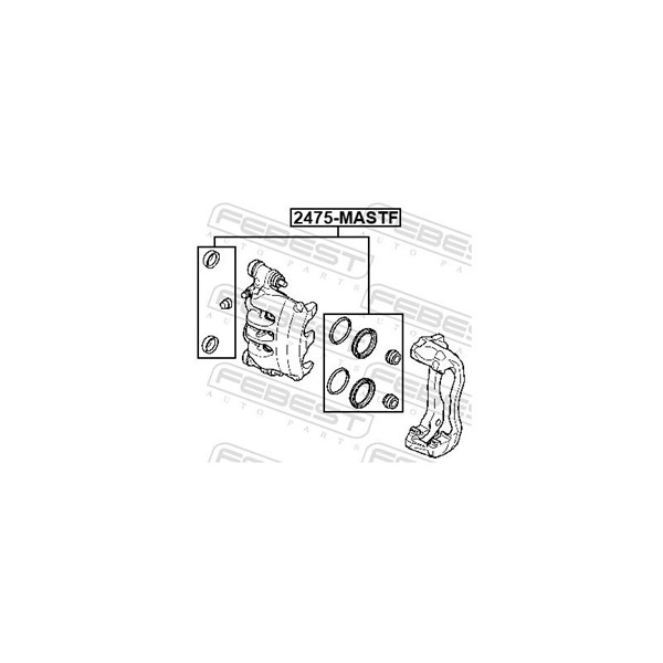Reparationssats, bromsok, Framaxel Febest 2475-MASTF FEBEST