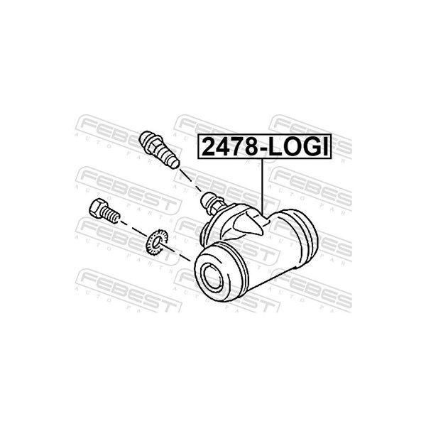 Hjulcylinder, Bakaxel Febest 2478-LOGI FEBEST