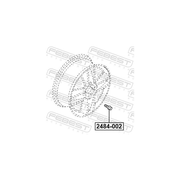 Pinnbult, hjulnav Febest 2485B-002 FEBEST