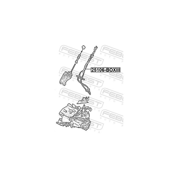 Vajer, manuell transmission Febest 25106-BOXIII FEBEST Vajer, manuell transmission Febest 25106-BOXIII FEBEST