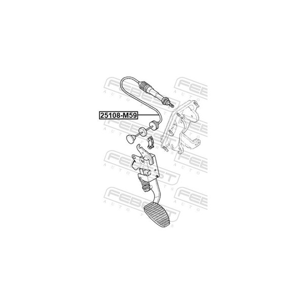 Vajer, koppling Febest 25108-M59 FEBEST