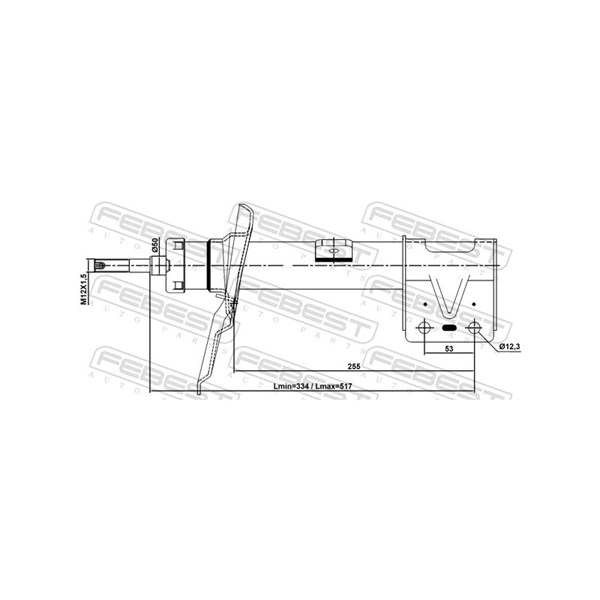 Stötdämpare Gastryck, framaxel vänster Febest 25110-006FL FEBEST Stötdämpare Gastryck, framaxel vänster Febest 25110-006FL FEBEST