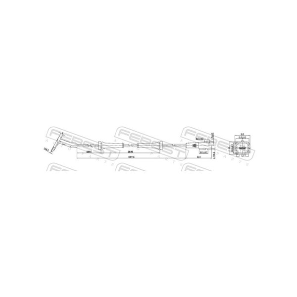 ABS-givare, Sensor, hjulvarvtal, Framaxel Febest 25606-002 FEBEST