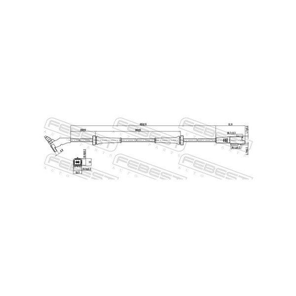 ABS-givare, Sensor, hjulvarvtal, Framaxel Febest 25606-004 FEBEST