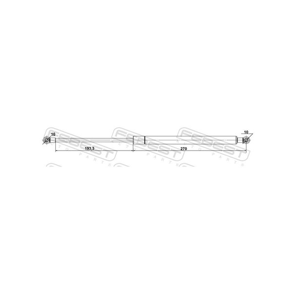 Gasfjäder, motorhuv Febest 26117-001-KIT FEBEST