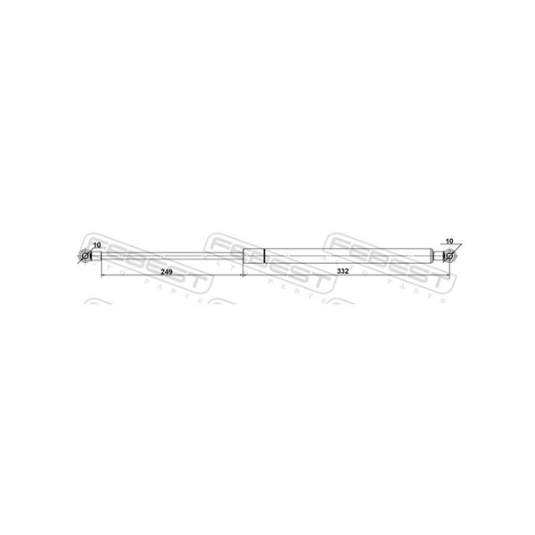 Gasfjäder, motorhuv Febest 26117-002-KIT FEBEST