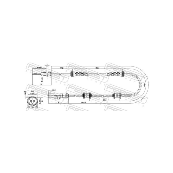 ABS-givare, Sensor, hjulvarvtal, Bakaxel Febest 28606-001 FEBEST