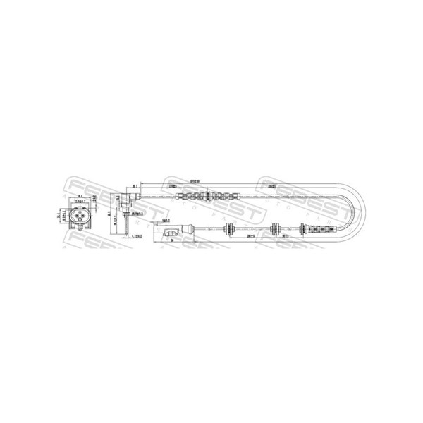 ABS-givare, Sensor, hjulvarvtal, Framaxel Febest 28606-002 FEBEST