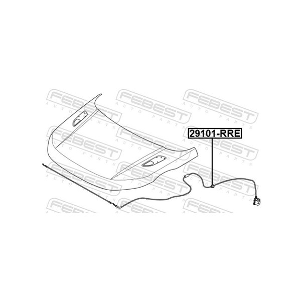 Vajer, motorhuv Febest 29101-RRE FEBEST Vajer, motorhuv Febest 29101-RRE FEBEST