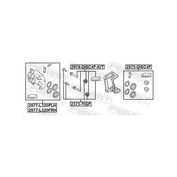 Bromsok, framaxel höger Febest 2977-L320FRH FEBEST
