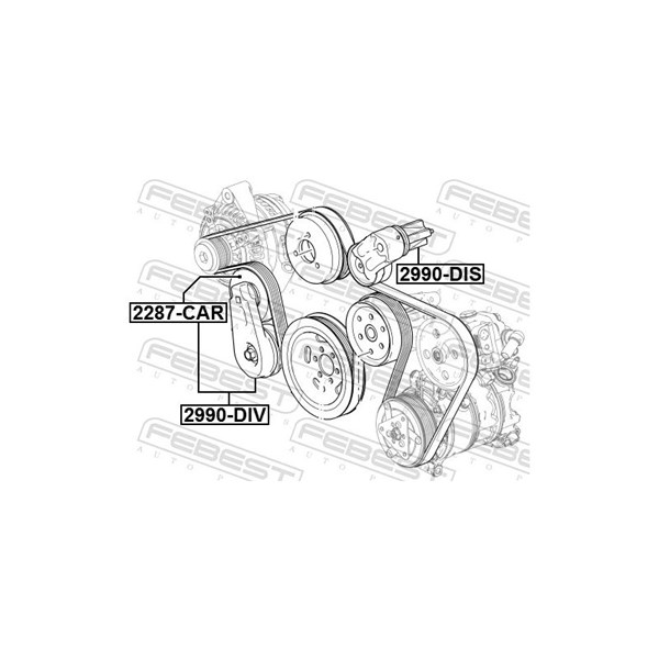 Remsträckare, Drivrem Febest 2990-DIS FEBEST Remsträckare, Drivrem Febest 2990-DIS FEBEST