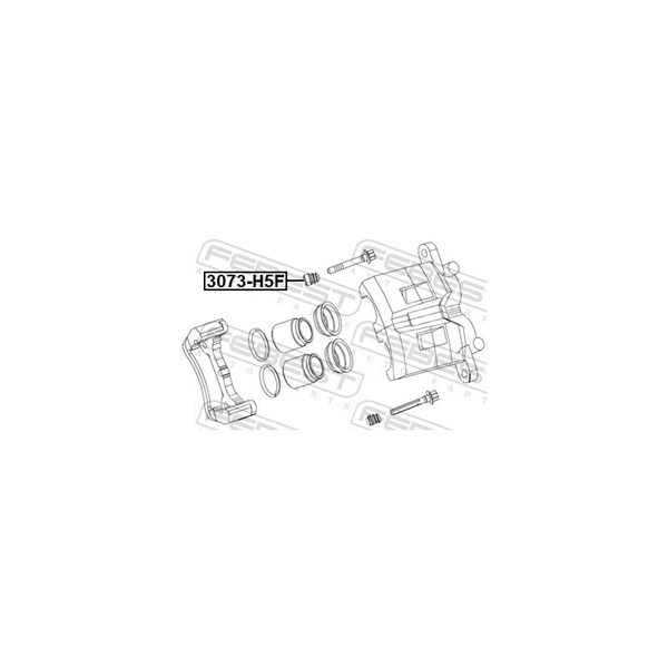 Bälgar, bromsoksstyrning, Framaxel Febest 3073-H5F FEBEST