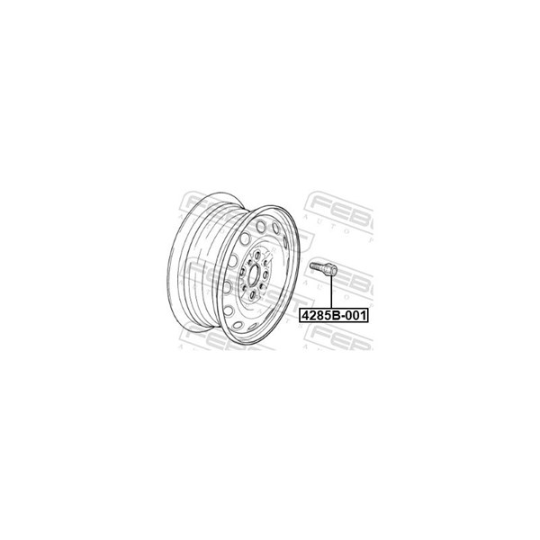 Pinnbult, hjulnav Febest 4285B-001 FEBEST