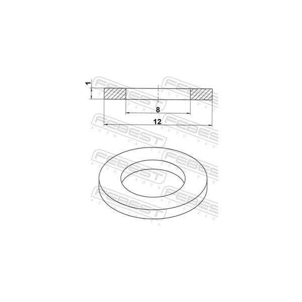 Packningsring, oljeavtappning Febest 88430-081210C FEBEST Packningsring, oljeavtappning Febest 88430-081210C FEBEST