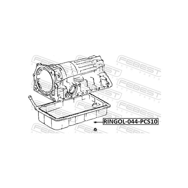 Packningsring, oljeavtappning Febest 88430-121622X FEBEST