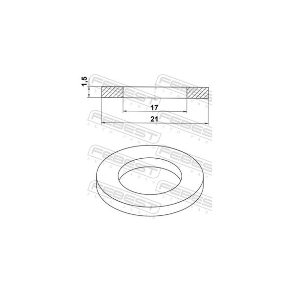 Packningsring, oljeavtappning Febest 88430-172115C FEBEST