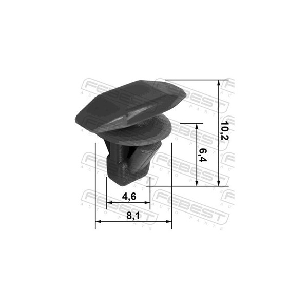 Fästclips, motorhuvsisolering Febest 88570-010 FEBEST