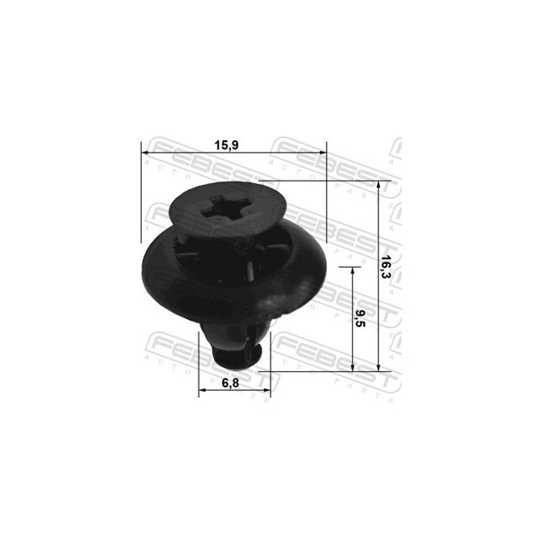 Fästclips, dörrbeklädnad Febest 88570-049 FEBEST Fästclips, dörrbeklädnad Febest 88570-049 FEBEST