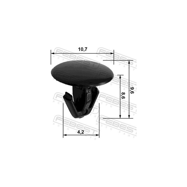 Fästclips, motorhuvsisolering Febest 88570-065 FEBEST