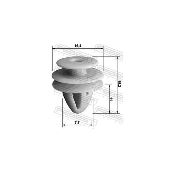 Fästclips, dörrbeklädnad Febest 88570-070 FEBEST Fästclips, dörrbeklädnad Febest 88570-070 FEBEST