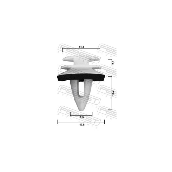 Fästclips, dörrbeklädnad Febest 88570-071 FEBEST Fästclips, dörrbeklädnad Febest 88570-071 FEBEST