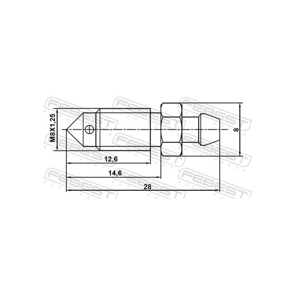 Luftningsskruv/-ventil, bromsok Febest 8870-006 FEBEST