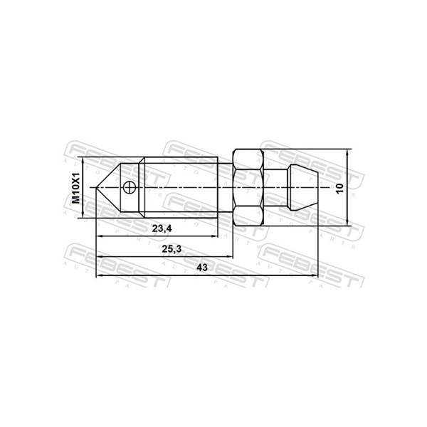 Luftningsskruv/-ventil, bromsok Febest 8870-012 FEBEST Luftningsskruv/-ventil, bromsok Febest 8870-012 FEBEST