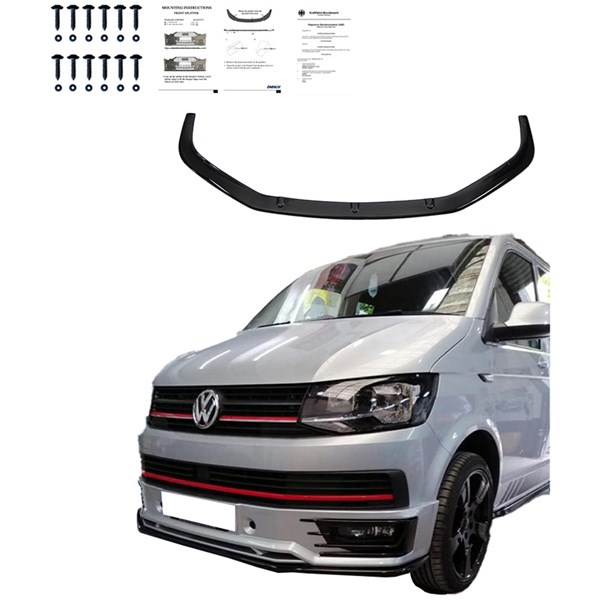 Front Spoiler Lip VW Transporter T6 Sportline 2015-2019 OneWay Front Spoiler Lip VW Transporter T6 Sportline 2015-2019 OneWay