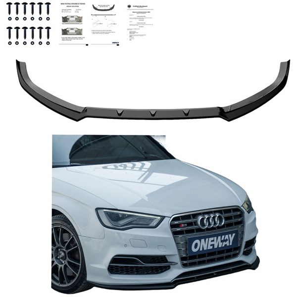 Front Spoiler Lip Audi S3 8V (Sedan/Convertible) 2013-2016 OneWay