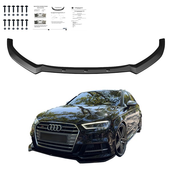 Front Spoiler Lip Audi S3 Sportback 8V Facelift 2016-2020 OneWay Front Spoiler Lip Audi S3 Sportback 8V Facelift 2016-2020 OneWay