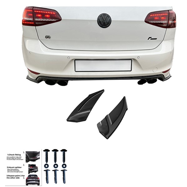Bakre stötfångarskjol (Hörn) VW Golf VII HB R 13-16 OneWay